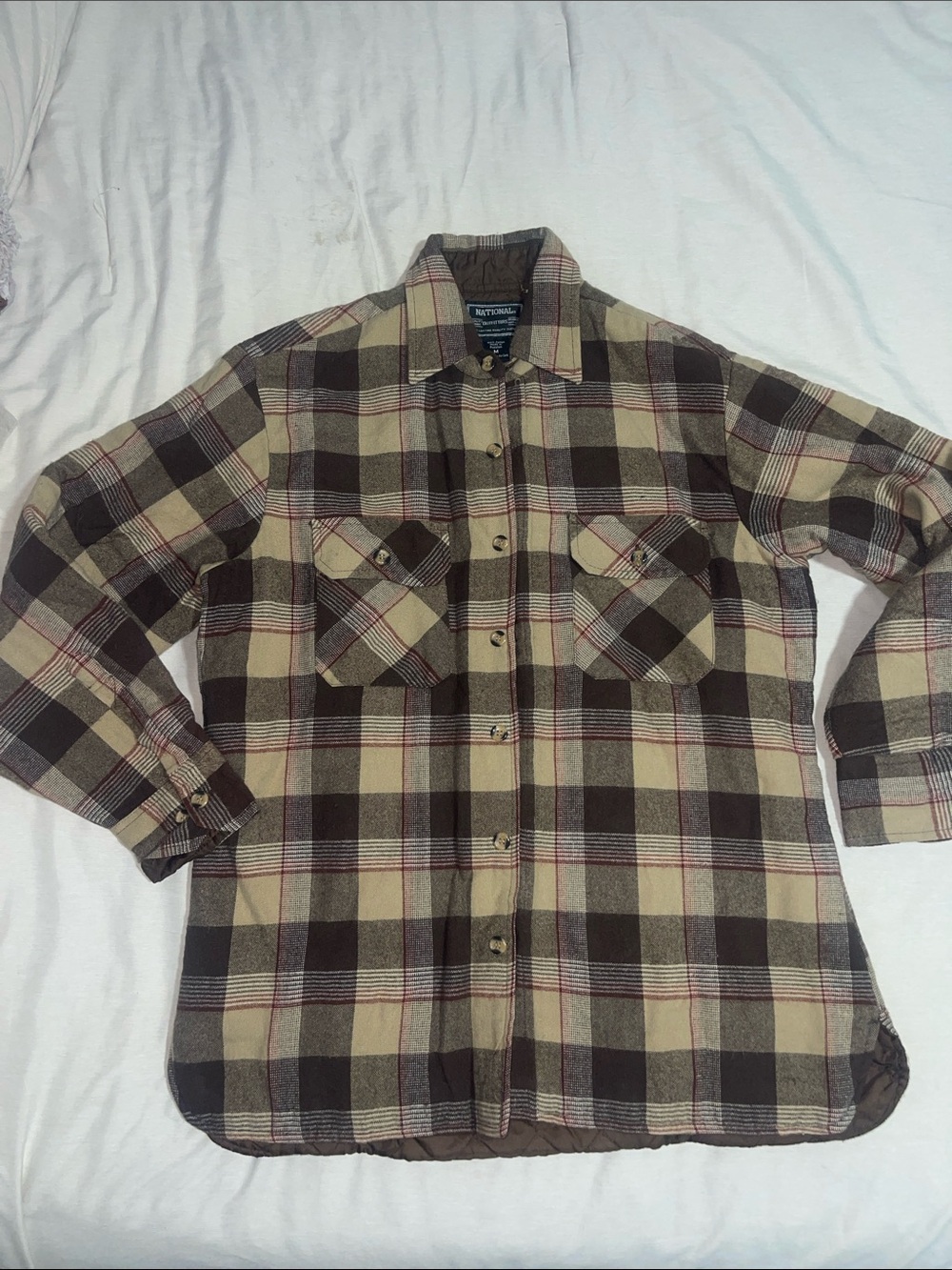 National Outfitters Brown & Cream Plaid Button-Up Shirt